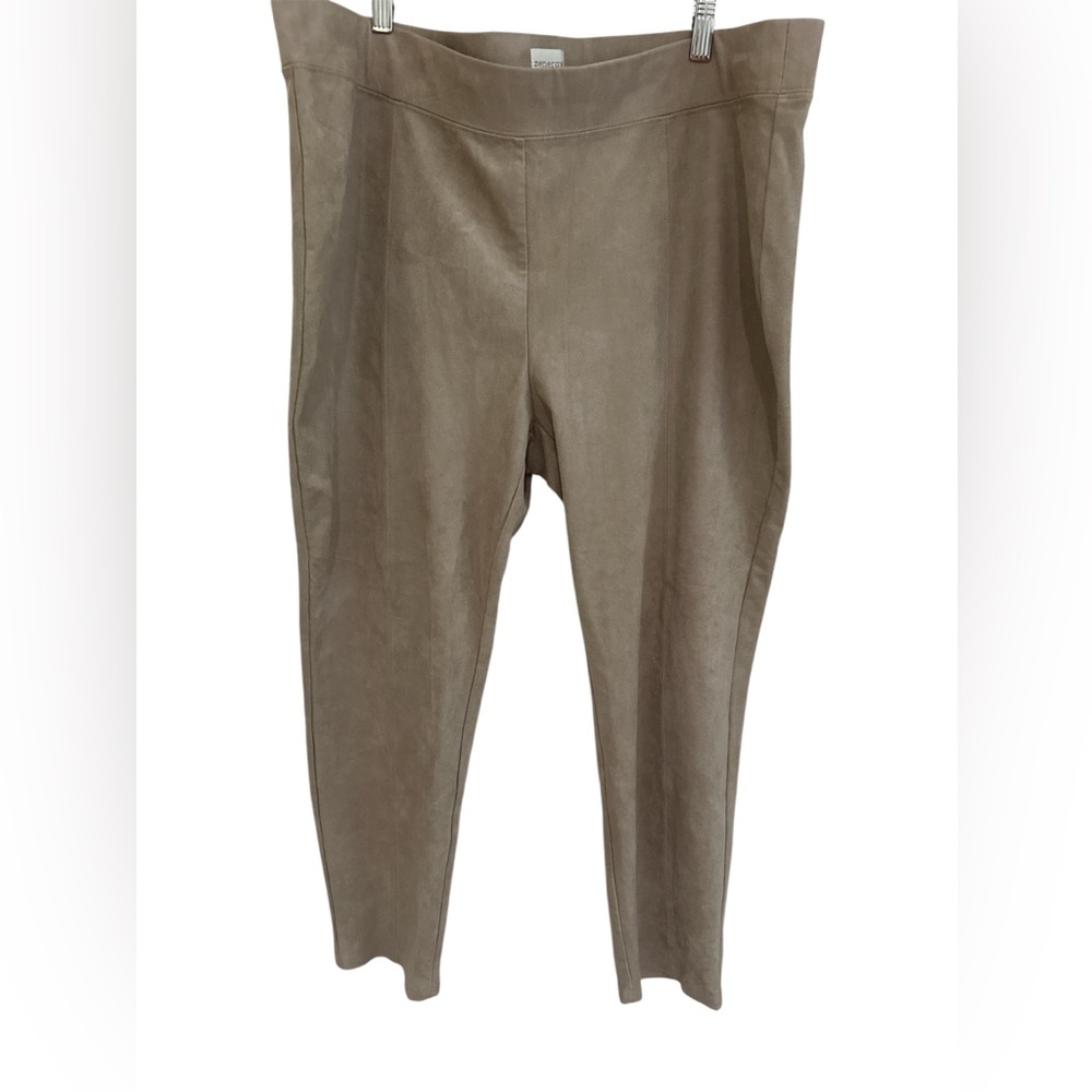 Chico's beige faux suede pull on pant. Style is the Trisha. Size Chicos 3 xl/16 - Picture 3 of 9